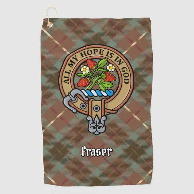 Clan Fraser Wappen Golfhandtuch (Vorderseite)