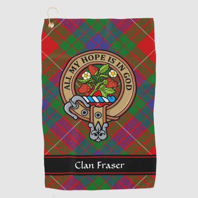 Clan Fraser Wappen Golfhandtuch (Vorderseite)