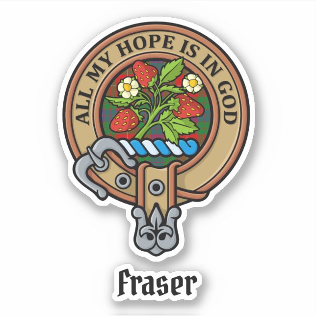 Clan Fraser Wappen Sticker (Vorderseite)