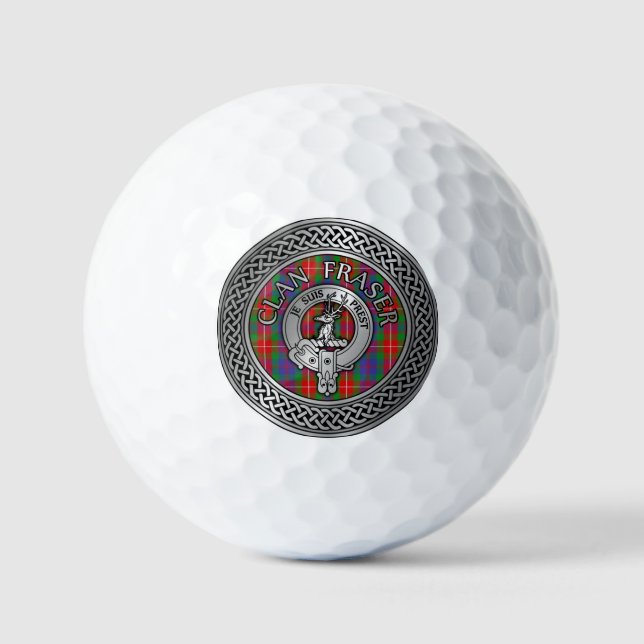 Clan Fraser Wappen & Tartan Knot Golf Balls Golfball (Vorderseite)