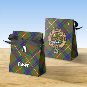 Clan Fraser Wappen über Jagd Tartan Gevor Box Geschenkschachtel