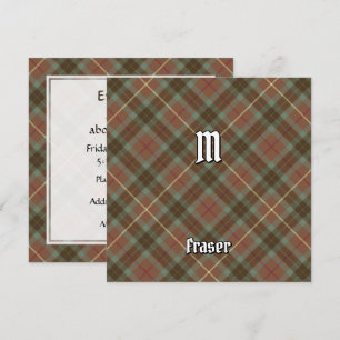 Clan Fraser Weathered Jagd Tartan Einladung