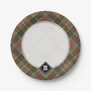 Clan Fraser Weathered Jagd Tartan Pappteller