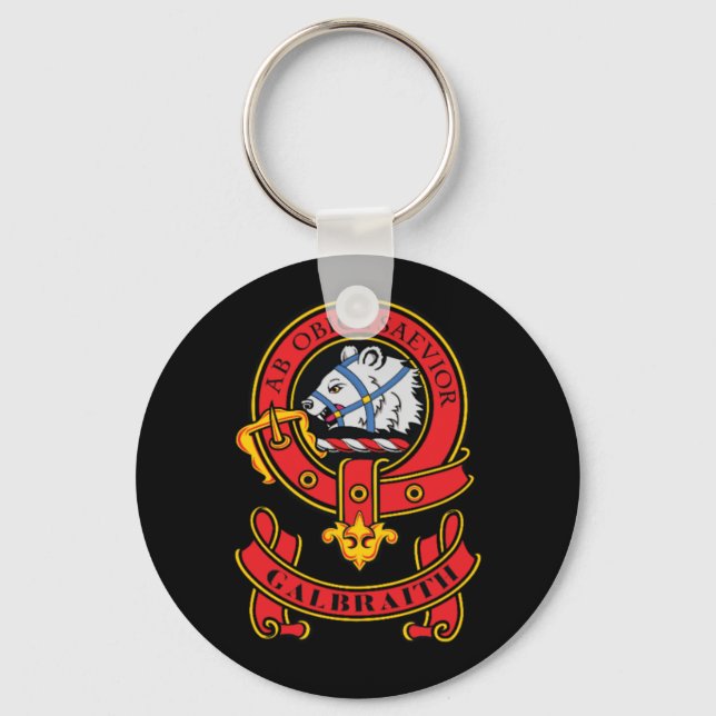 Clan Galbraith Button Schlüsselanhänger (Vorderseite)