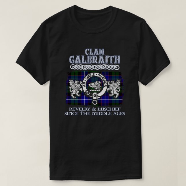 Clan Galbraith Wappen Schottischer Clan Schottisch T-Shirt (Design vorne)