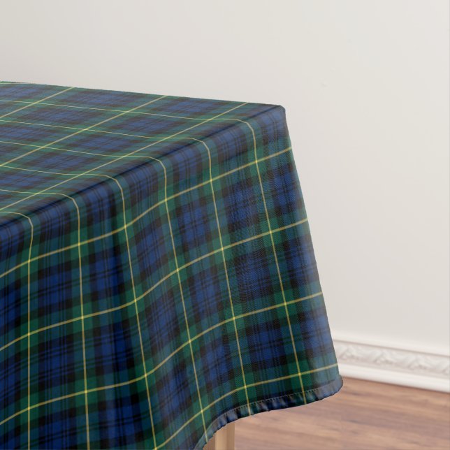Clan Gordon Dark Blue und Green Scottish Tartan Tischdecke (Beispiel)