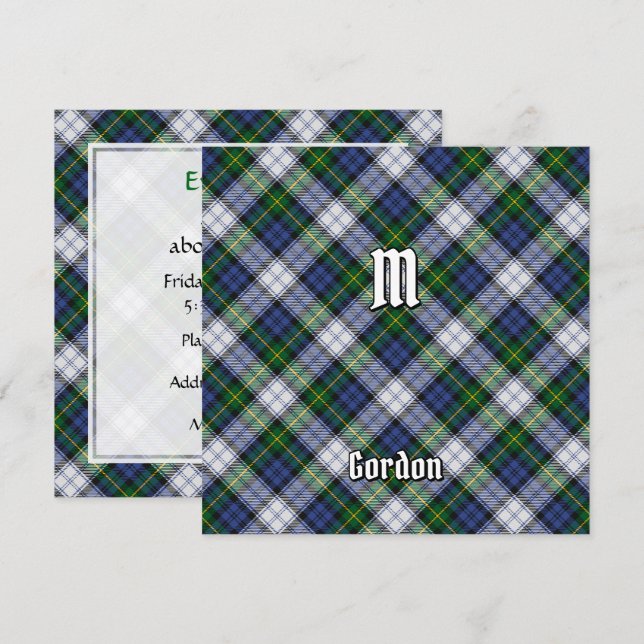 Clan Gordon Dress Tartan Einladung (Vorne/Hinten)