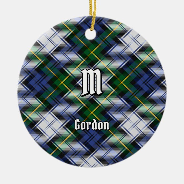 Clan Gordon Dress Tartan Keramik Ornament (Vorne)