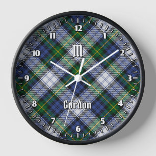Clan Gordon Dress Tartan Large Clock Uhr