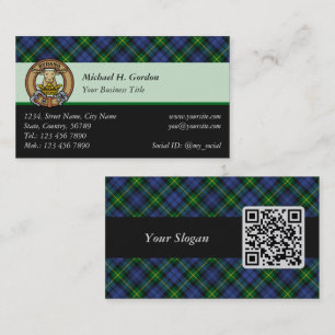 Clan Gordon Tartan Business Card Visitenkarte