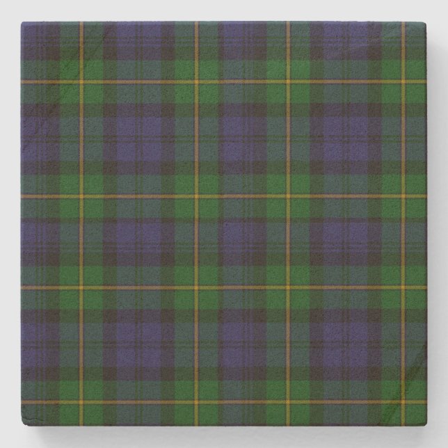 Clan Gordon Tartan Kariert Stone Untersetzer (Vorderseite)