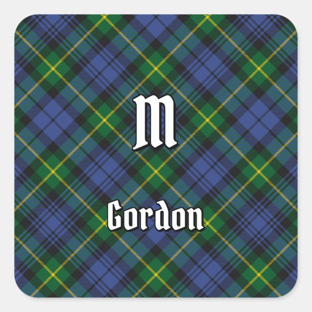 Clan Gordon Tartan Square Sticker (Vorderseite)