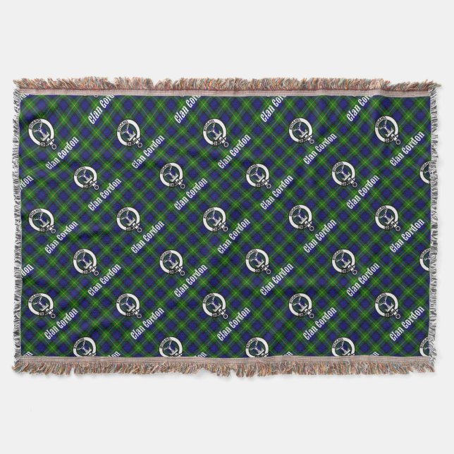 Clan Gordon Tartan Wappen Decke (Vorderseite)