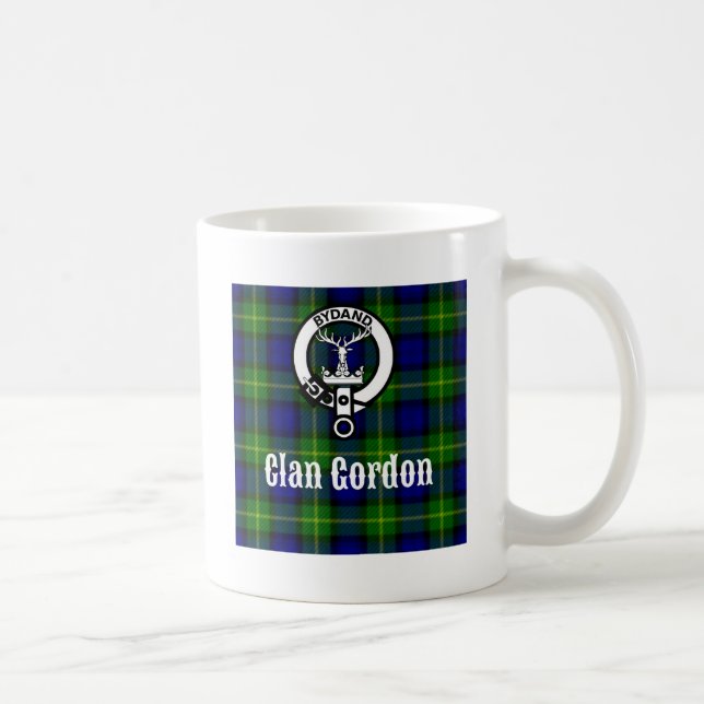 Clan Gordon Tartan Wappen Kaffeetasse (Rechts)