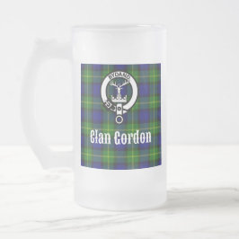 Clan Gordon Tartan Wappen Mattglas Bierglas
