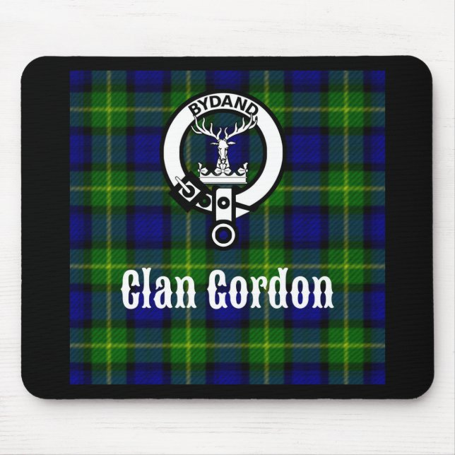 Clan Gordon Tartan Wappen Mousepad (Vorne)