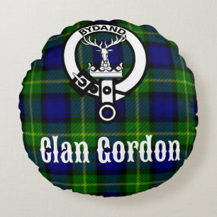 Clan Gordon Tartan Wappen Rundes Kissen