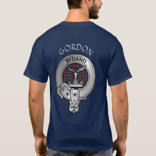 Clan Gordon Wappen & Red Tartan T - Shirt