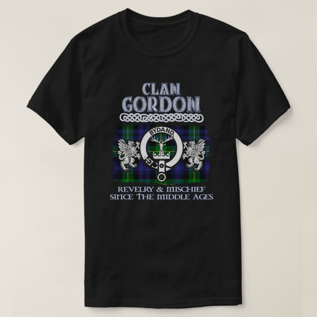 Clan Gordon Wappen Schottischer Clans Schottischer T-Shirt (Design vorne)