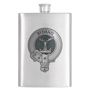 Clan Gordon Wappen & Tartan Flachmann