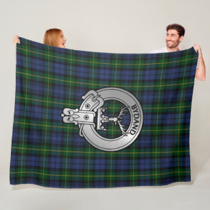 Clan Gordon Wappen & Tartan Fleecedecke