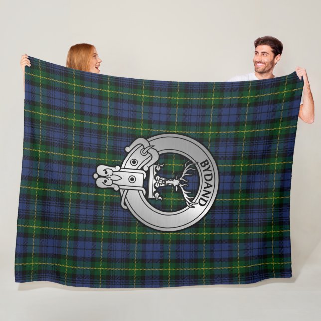 Clan Gordon Wappen & Tartan Fleecedecke (Beispiel)