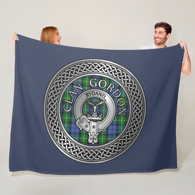 Clan Gordon Wappen & Tartan Knot Fleece Blanket (Beispiel)
