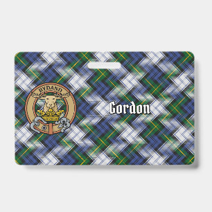 Clan Gordon Wappen über Dress Tartan Ausweis