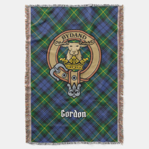 Clan Gordon-Wappen über Tartan Decke