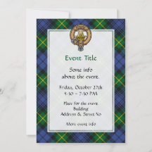 Clan Gordon Wappen über Tartan