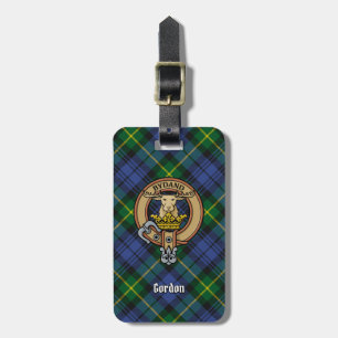 Clan Gordon Wappen über Tartan Gepäckanhänger