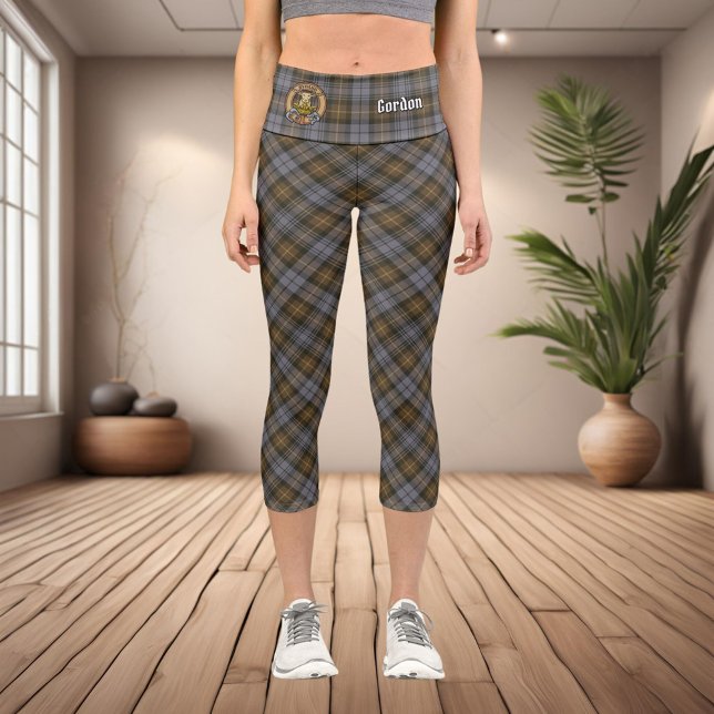 Clan Gordon Weathered Tartan Capri Leggings (Von Creator hochgeladen)