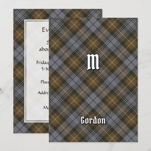 Clan Gordon Weathered Tartan Einladung (Vorne/Hinten)