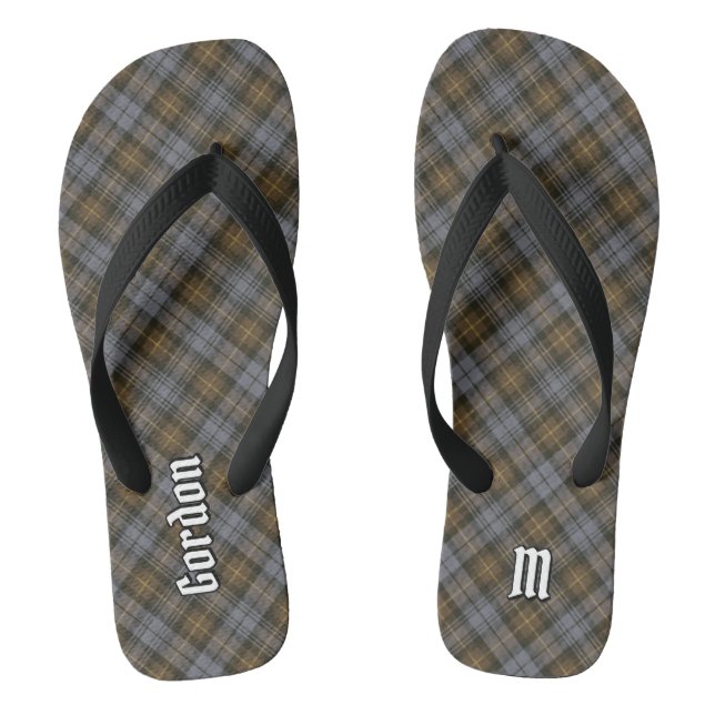 Clan Gordon Weathered Tartan Flip Flops (Fußbett)