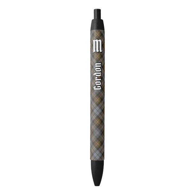 Clan Gordon Weathered Tartan Ink Pen Kugelschreiber (Vorderseite Vertikal)