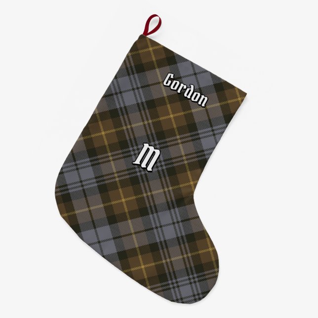 Clan Gordon Weathered Tartan Weihnachts-Strumpf Großer Weihnachtsstrumpf (Vorderansicht (hängend))