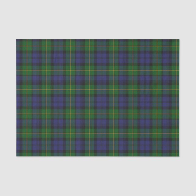 Clan-Gordontartan-kariertes Seidenpapier (Vorderseite)