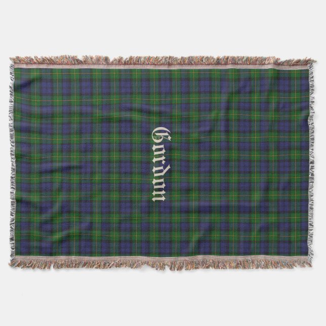Clan-GordonTartankarierte kundenspezifische Decke (Vorderseite)