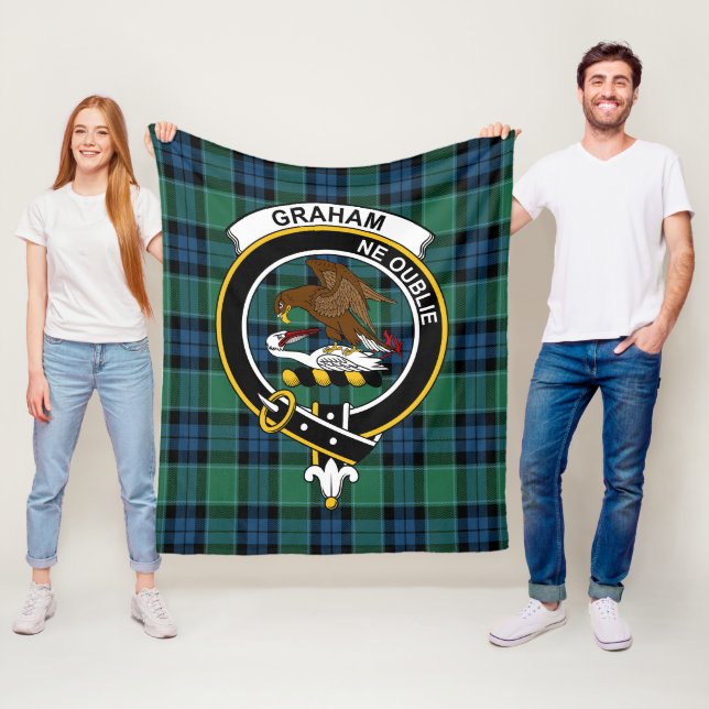 Clan Graham of Menteith Ancient Tartan Kariert Fleecedecke (Beispiel)