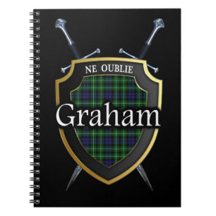 Clan Graham Tartan Shield & Schwerter Notizblock