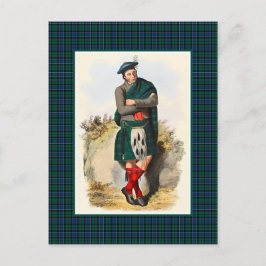 Clan Graham Vintag Illustration Tartan Frame Postkarte
