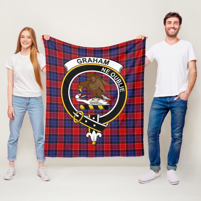 Clan Graham von Menteith Red Tartan Kariert Fleecedecke (Beispiel)