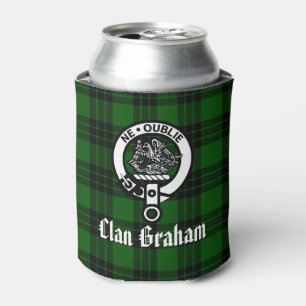 Clan Graham Wappen Abzeichen und Tartan Dosenkühler