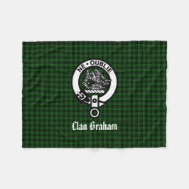 Clan Graham Wappen Abzeichen und Tartan Fleecedecke