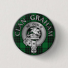 Clan Graham Wappen & Tartan Button
