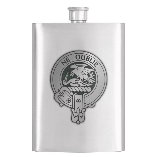 Clan Graham Wappen & Tartan Flask Flachmann (Vorderseite)