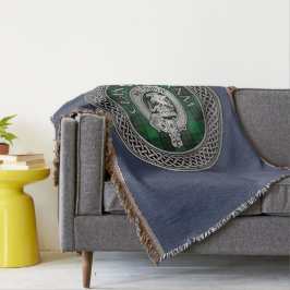 Clan Graham Wappen & Tartan Knot Decke