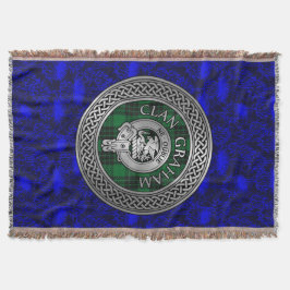 Clan Graham Wappen & Tartan Knot Decke