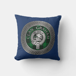 Clan Graham Wappen & Tartan Knot Kissen
