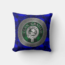 Clan Graham Wappen & Tartan Knot Kissen